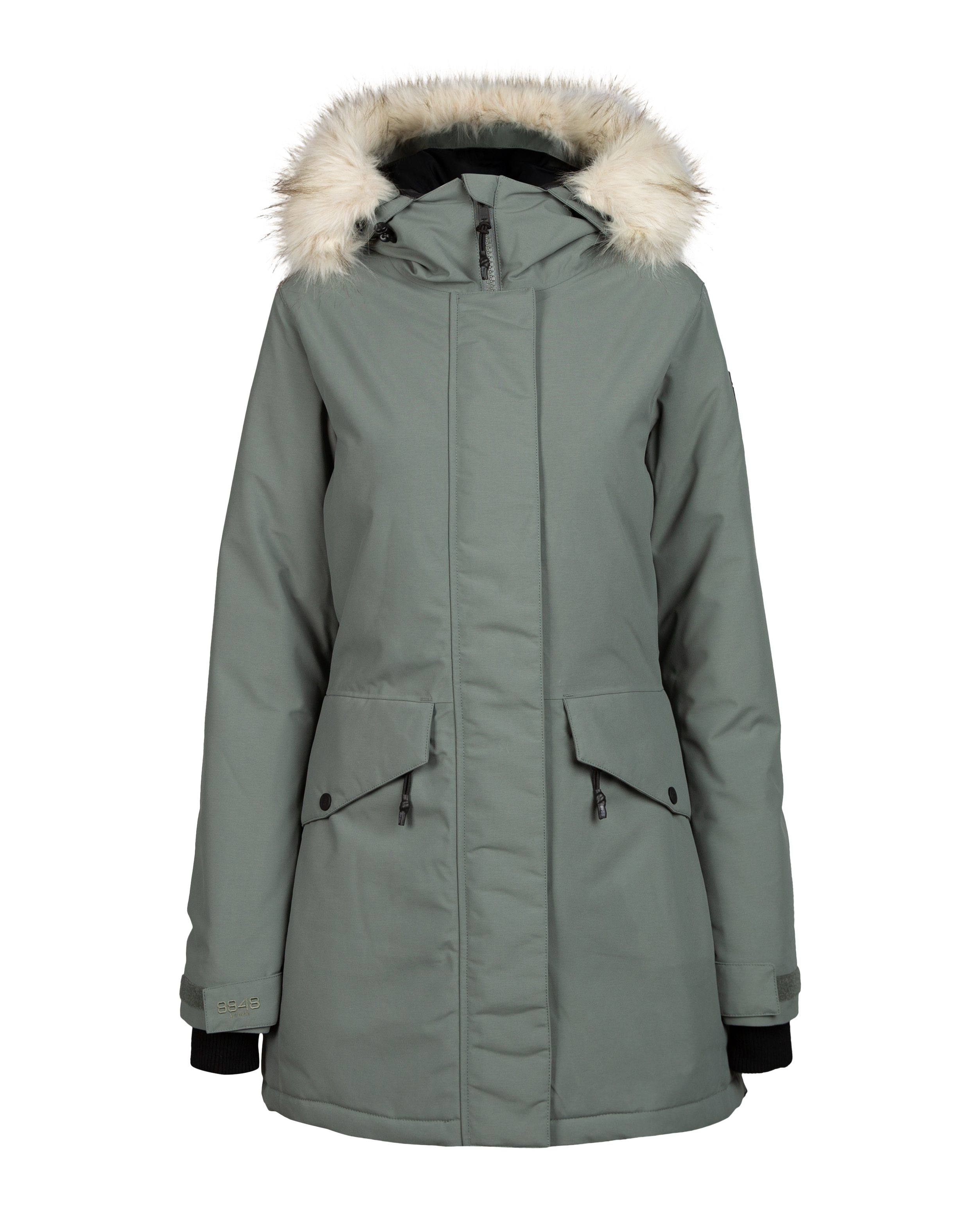 8848 Derica dames parka grijsgroen